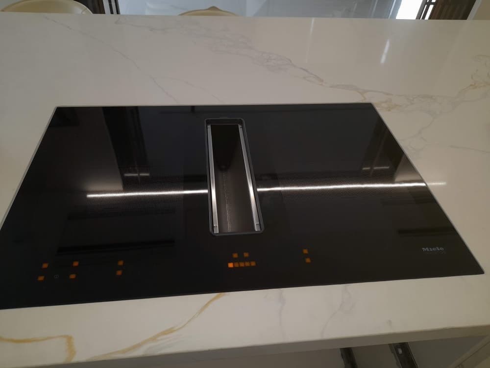 Induction Hob with Downdraft Extractor
